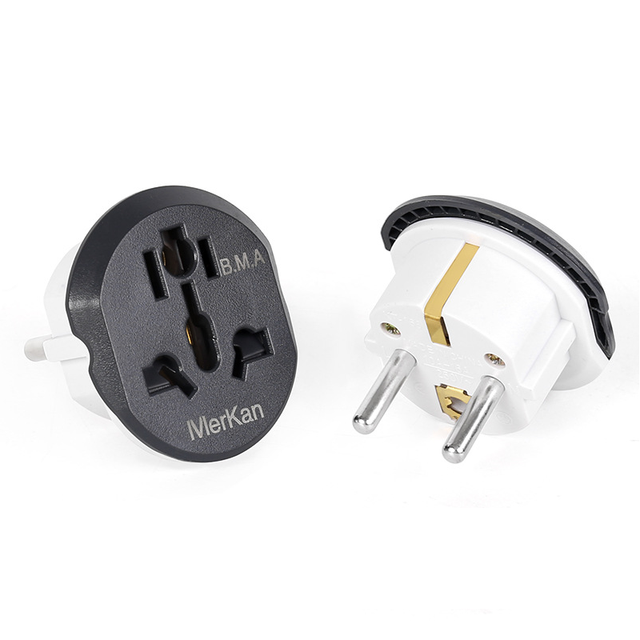 Factory Supply Universal 2 Pin Travel Power Adapter EU Sockets 2 Pin UK 3 Pin Plug Adapter for Industrial Use