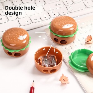 Taille-crayon manuel créatif à double trou pour étudiants, design carton mignon, idéal pour les étudiants - Product Image 5