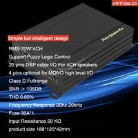 Qualité sonore voiture haut-parleurs Android amplificateur RMS 70W 4 canaux crête 3000W 16 broches DSP câble voiture Android amplificateur classe D