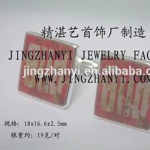 Jingzhanyi Jewelry Factory Design and manufacturing 925 sterling silver cufflinks Service Brand Designated Cufflinks Manufacture