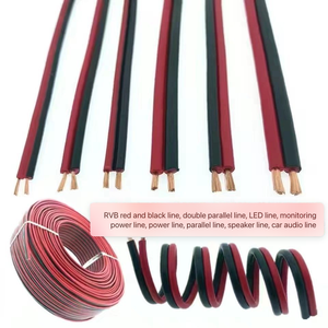 <span class=keywords><strong>Cable</strong></span> <span class=keywords><strong>de</strong></span> cobre RVB Rojo Negro, línea paralela dual, 2 núcleos, 0,5/1,0/2,5, <span class=keywords><strong>Cable</strong></span> <span class=keywords><strong>de</strong></span> alimentación <span class=keywords><strong>de</strong></span> <span class=keywords><strong>bocina</strong></span> <span class=keywords><strong>de</strong></span> luz LED <span class=keywords><strong>de</strong></span> monitoreo con aislamiento <span class=keywords><strong>de</strong></span> PVC - Product Image 1