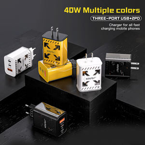 Cargador de teléfono móvil de <span class=keywords><strong>40W</strong></span>, enchufe europeo y estadounidense, <span class=keywords><strong>carga</strong></span> de teléfono USB tipo C para Android, <span class=keywords><strong>carga</strong></span> súper rápida para Samsung, Xiaomi, <span class=keywords><strong>Huawei</strong></span>, iPhone - Product Image 2