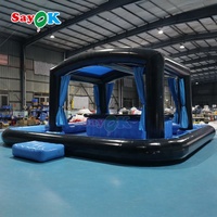 Sayok Personnalisé 8 Mètres Bleu Portable Backyard Parties Pub Gonflable PVC Pool Bar pour Adultes