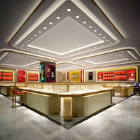 Vitrine à bijoux en acier inoxydable et verre sur mesure avec système d'éclairage LED vitrine en métal pour boutiques et magasins