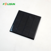 Panneau solaire monocristallin PERC époxy haute efficacité 22,7 %, petit format 120*120mm, 5V 1,5W, personnalisable, FOLDSUN, écologique, jouet LED