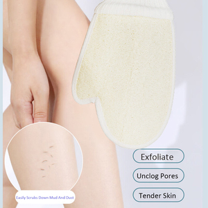 Soft and Comfortable Natural Loofah Oval Shower Gloves Modern Style Adult <b>Body</b> Cleansing <b>Scrub</b> Exfoliating Shower Brush - Product Image 4