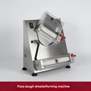 Presse à base <span class=keywords><strong>de</strong></span> <span class=keywords><strong>pizza</strong></span> industrielle semi-automatique <span class=keywords><strong>de</strong></span> 10 à 40 cm en acier inoxydable, comparable à une machine industrielle <span class=keywords><strong>de</strong></span> fabrication <span class=keywords><strong>de</strong></span> nouilles - Product Image 2