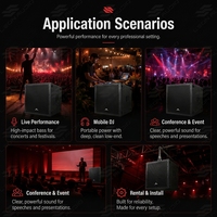 Subwoofer actif de 18 pouces, 1000 W RMS, boîtier en bois, DSP intégré, 4000 W de puissance de crête, haut-parleur de basses professionnel pour scène, pour événements en direct et concerts