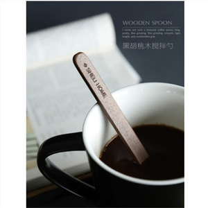 Sheli Home Wooden <b>Coffee</b> Stirrers Long Handle Flat Solid Color <b>Spoon</b> For <b>Coffee</b> Tea Dessert Stirring - Product Image 4
