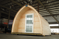 Tiny House/Cabine en Bois/Module de Camping en Forme de Bateau et d'Arche pour Vacances et Randonnées