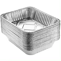 Barquette rectangulaire en aluminium, conteneurs en aluminium, barquette en plastique PP pour la restauration rapide, barquette à emporter pour l'emballage alimentaire