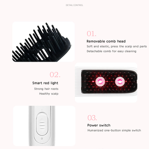K.SKIN แปรงนวดผมแบบพกพาคุณภาพสูง LED แปรงนวดหนังศีรษะ แปรงดูแลเส้นผม สไตล์มินิ หวีผมนุ่ม เครื่องหนีบผม - Product Image 5