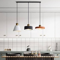 Lustre suspendu linéaire en fer de style industriel minimaliste moderne nordique pour salle à manger, comptoir de bar, éclairage 2024
