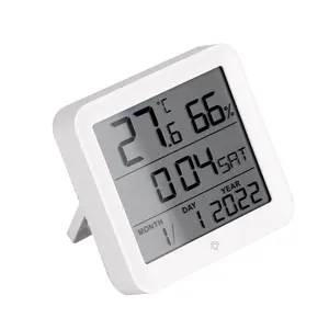 ร้อนขายเครื่องวัดอุณหภูมิห้องครัวดิจิตอล LCD WiFi การตรวจจับจอภาพคลาสสิกห้องครัวเครื่องวัดความชื้นพร้อมขาตั้ง