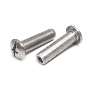 Pasadores de <span class=keywords><strong>remache</strong></span> de espiga de rosca de acero al carbono personalizados, sujetadores de cabeza plana empotrados, remaches de espiga cruzada - Product Image 6