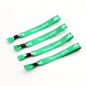 Bracelets en tissu imprimés à usage unique avec boucle en plastique de luxe et ruban pour événements, mode et sport – Vente en gros - Product Image 3