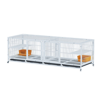 Cages de reproduction pliables de luxe pour chats avec fermeture à bouton, cadre en fer, motif animalier, boîte de reproduction durable