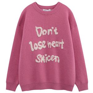 Suéteres de Pareja Personalizados al por Mayor, Suéter Navideño de Punto Jacquard con Cuello Redondo para Mujer - Product Image 3