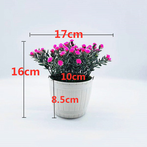 Plante artificielle en pot de type Souffle de Bébé, fleurs violettes en plastique, petite décoration d'intérieur - Product Image 4