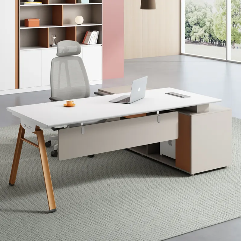 Table de bureau de luxe en bois Design moderne bureau de patron ensemble de bureaux de direction gestionnaire mobilier de bureau bureau de travail escrivaninha