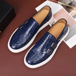 Zapatos de Vestir Formales y Oxford para Hombre, con Hebilla Metálica Estampada, Modernos, Casuales, de Piel, Transpirables, Suaves y Cómodos - Product Image 3