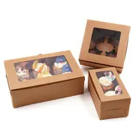 Scatola di spedizione della scatola di imballaggio per alimenti in carta Kraft personalizzabile più popolare con finestra