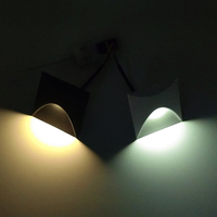 HOTOOK-Lampe LED carrée à détecteur de mouvement intelligent, corps en aluminium, intérieur et extérieur, lampe d'angle encastrée pour marches d'escalier