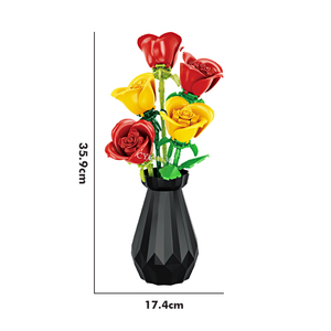 Xây Dựng Hoa Khối Trang Trí Hoa Cây Tulip/Rose DIY Nghệ Thuật Và Thủ Công Thiết Lập Tốt Động Cơ Kỹ Năng Đồ Chơi Cho Trẻ Em - Product Image 5