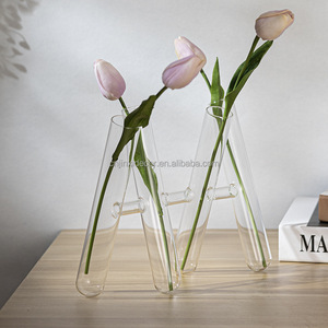 Florero <span class=keywords><strong>de</strong></span> <span class=keywords><strong>Cristal</strong></span> Transparente Moderno con Trípode, Decoración para Bodas, Eventos <span class=keywords><strong>y</strong></span> Fiestas, Duradero, <span class=keywords><strong>de</strong></span> Alta Calidad, Diseño con Bisagras para Decoración <span class=keywords><strong>de</strong></span> Mesa - Product Image 5