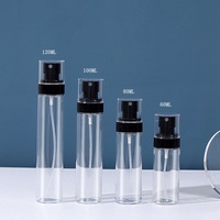 Botella de Spray de niebla recargable de 60ML, 80ML, 100ML, 120ML, Color personalizado, mate, transparente, negro, botellas de bomba cosmética para el cuidado de la piel