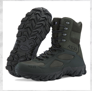 TSB33  Vert Noir Marron désert AS33 2023 Bottes hautes de grande taille pour hommes, chaussures de randonnée en plein air, bottes tactiques de combat, bottes de désert - Product Image 1