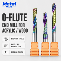 Fraise en spirale à une dent en carbure monobloc pour outils CNC, pour tôles acryliques et plastiques