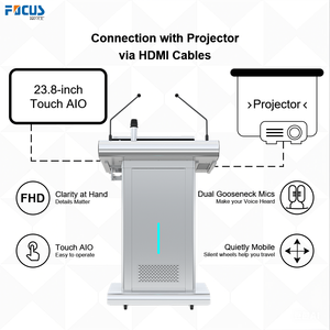 Kỹ thuật số thông minh PODIUM kỹ thuật số bục giảng với tương tác mics rostrum kỹ thuật số bục giảng bài phát biểu thông minh Nhà thờ rostrum - Product Image 3