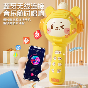 Microphone sans fil pour enfants, haut-parleur karaoké Bluetooth, jouet éducatif pour les tout-petits de 2 à 6 ans, apprentissage de la musique - Product Image 1