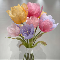 Fleur géante en organza de soie personnalisée L231 pour la décoration de mariage, la décoration de la maison, la vitrine de centre commercial, les événements festifs et les fêtes