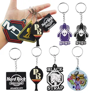 Promotional business gift for women custom personalized cute soft rubber pvc cd keychain