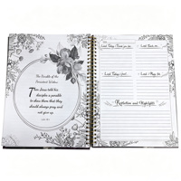 Journal personnalisé à spirale, couverture rigide, impression personnalisée, format A5, ligné, journal de prière chrétien pour femmes