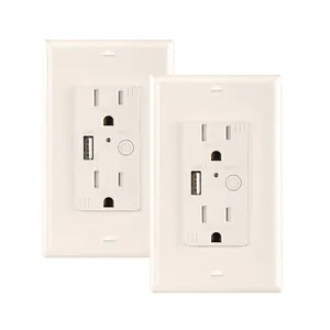 Alexa Echo Google home control USA WiFi smart plug home USB wall socket outlet charger with led light