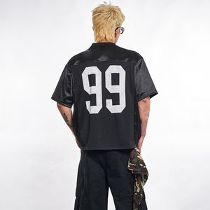 Camiseta Deportiva Extra Grande con Estampado Personalizado, Cuello en V, 100% Algodón, Tejido Transpirable, Manga Corta, Informal, para Fútbol - Product Image 2