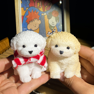 Vente chaude usine : Nouvelle poupée anti-stress unique en forme d'animal (Poodle, petit chien), jouet à presser souple en TPR, populaire pour la décompression - Product Image 1