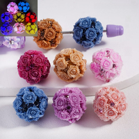 Perles en argile en forme de rose lumineuse avec strass brillants, perles en vrac pour la fabrication de stylos perlés et de bijoux