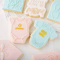 Emporte-pièce et tampon à embosser en acrylique sur le thème de la Fête des Mères, et tampon à embosser pour biscuits et fondant