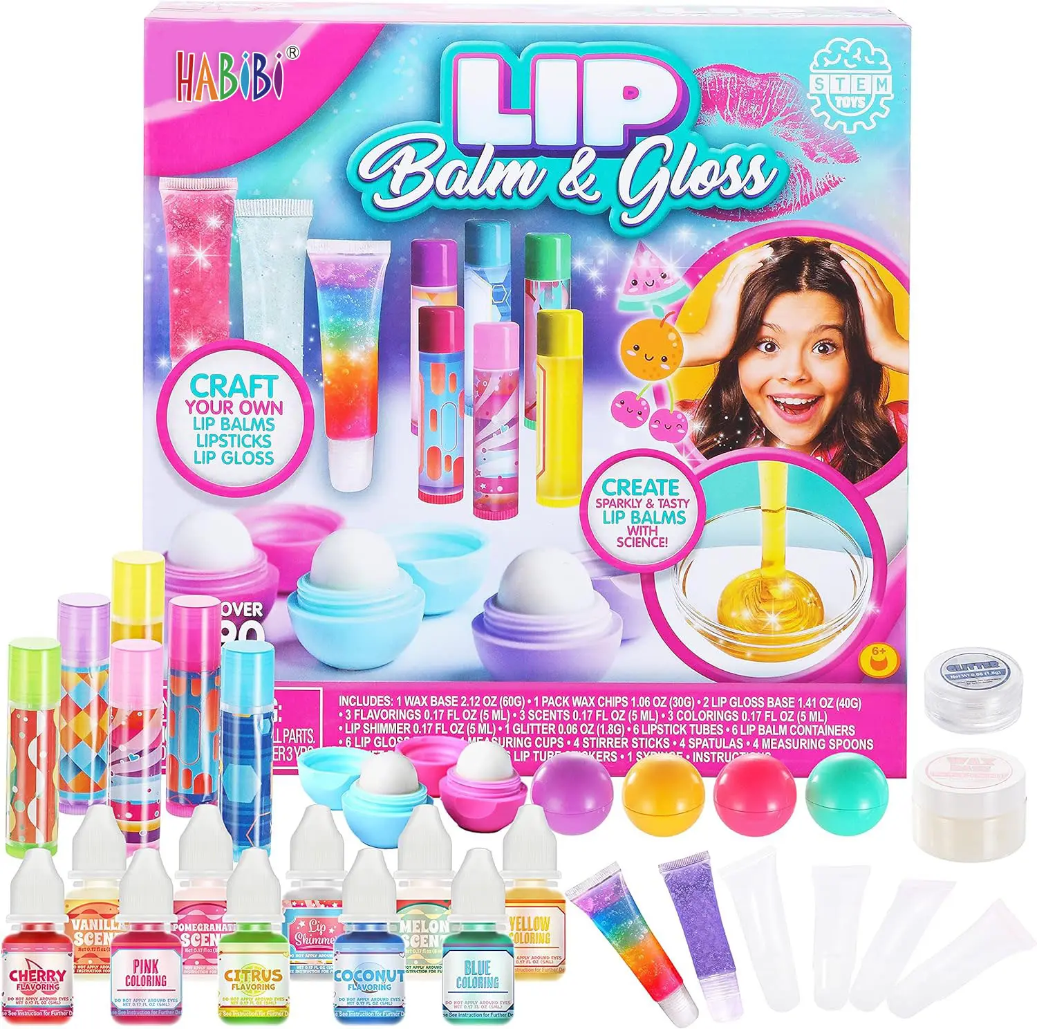 Lip Balm Making Kit for Kids  Make Your Own Lip balm Kit  Stem Science Kit with Flavoring Scents and Multicolored  DIY Makeup