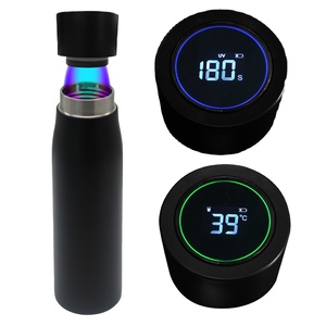 Botella de agua purificadora UV, autolimpieza y aislamiento con USB-C y logotipo personalizable - Product Image 2