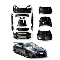 Kit carrosserie semi-carbone pour Nissan GTR R35 2008-2017 : pare-chocs avant et arrière, jupes latérales, calandre, capot moteur