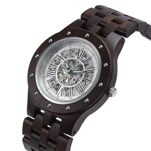 Reloj Mecánico de Madera de Lujo para Hombre, Esqueleto, Ancho de Correa de 24 mm, Automático - Product Image 1