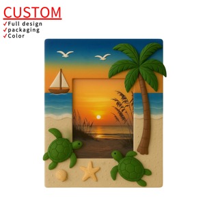 Khung ảnh điêu khắc thủ công bằng nhựa resin, có thể tùy chỉnh, vẽ tay, làm quà lưu niệm du lịch, biển, quảng cáo - Product Image 1