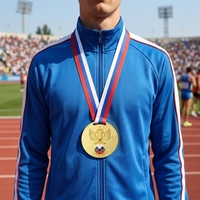 Emblaask — médaille de sport en plaqué or, avec Double Logo 3D, personnalisé, pour médaillon de Football, avec lanière de ruban Sublimation, prix d'usine