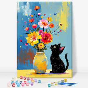 Kit de peinture par numéros personnalisé avec cadres muraux - Peintures sur toile de portraits et ensemble d'art mural classique pour la décoration intérieure - Product Image 6