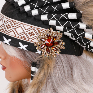 Mũ đội đầu của người Ấn Độ Feather Savage Chief Hat Phụ kiện tóc Mũ đội đầu Nhập vai Quần áo trang trí thủ công - Product Image 4